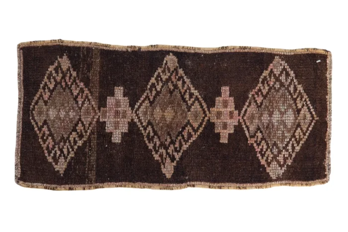 1×2.5 Vintage Distressed Fragment Kars Rug Mat