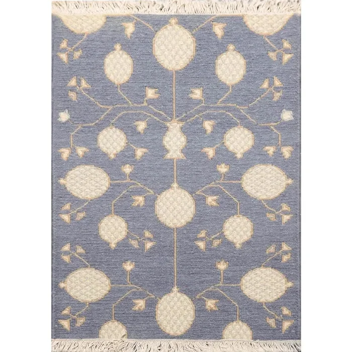 1’10”x2’7” Hand Knotted 100% Wool Oriental Area Rug Blue