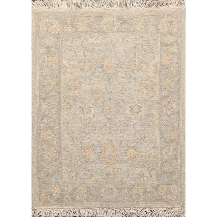1’10”x2’7” Hand Knotted 100% Wool Reversible Oriental Area Rug Gray