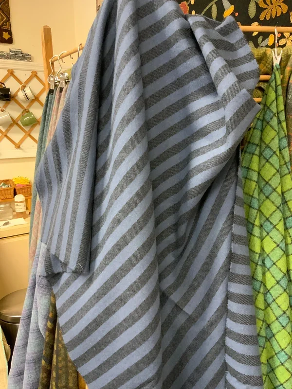1 yard unwashed Blueberry Stripe