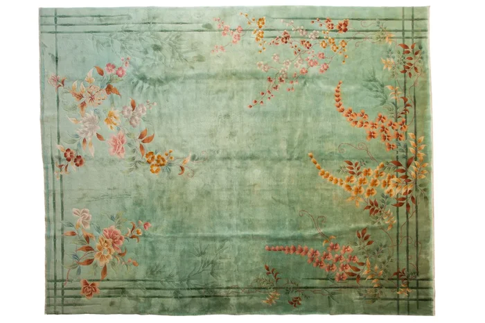 10×12.5 Vintage Nichols Art Deco Carpet