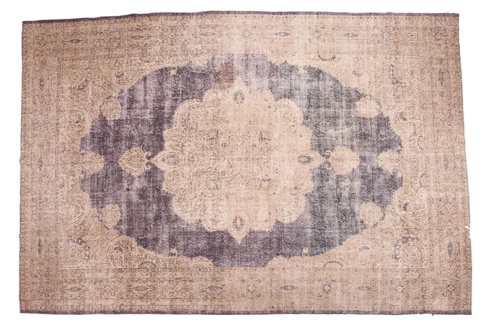 10×14.5 Distressed Vintage Oushak Carpet