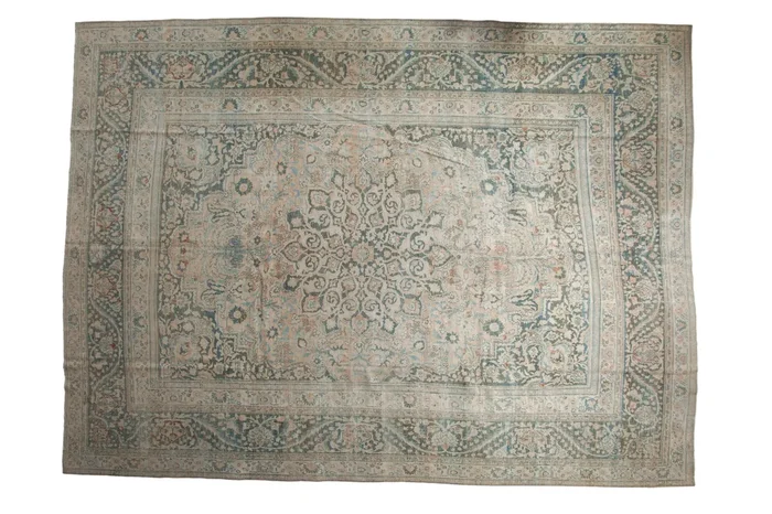 10.5×15 Vintage Distressed Khorassan Carpet