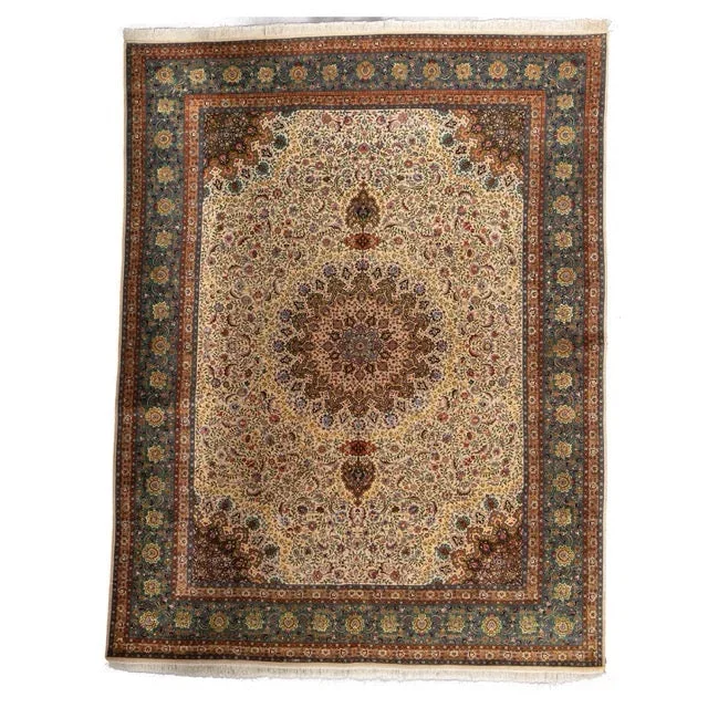 10′ 0″ x 13′ 0″ (10×13) Semi-antique Collection Tabriz Wool Rug #015591