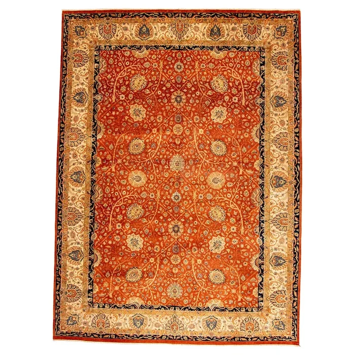 10′ 2″ x 14′ 0″ (10×14) Pakistani Tabriz Wool Rug #004963