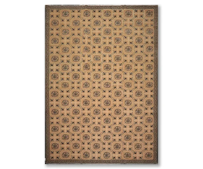 10′ x 14′ Hand Knotted Superfine 200 KPSI Wool Oriental Area Rug Traditional Tan