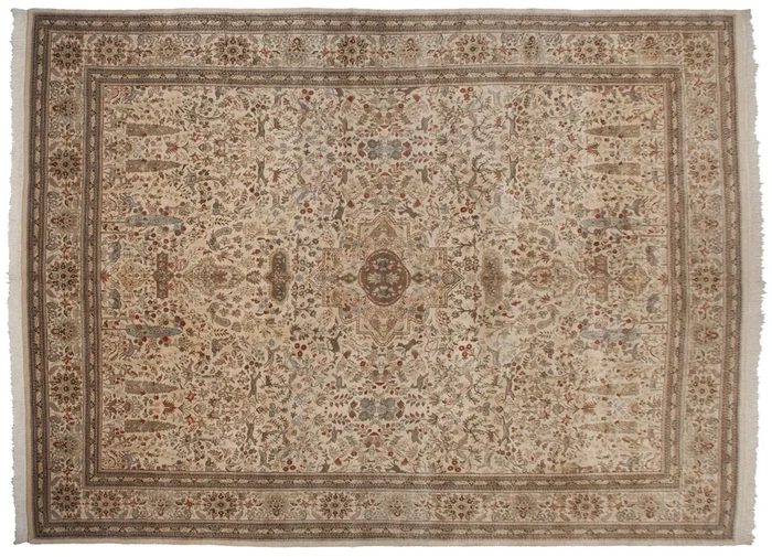 11.5×15.5 Vintage Tabriz Carpet