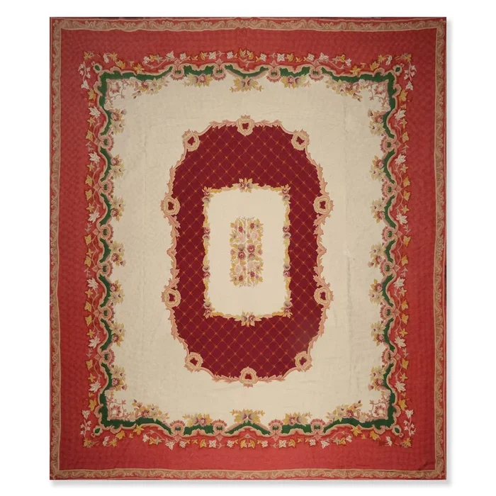 11’10” x 13’5″ Hand Woven French Aubusson 100% Wool Area Rug Beige
