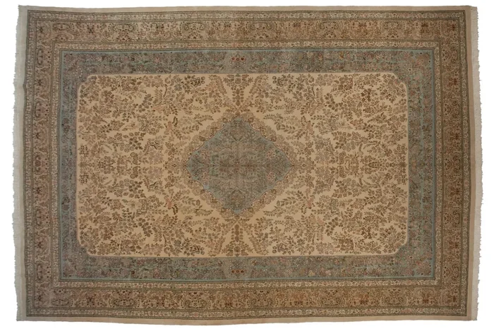 12×17.5 Vintage Tabriz Carpet