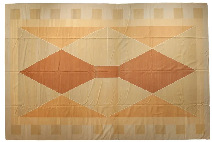 12×18.5 Vintage Contemporary Kilim Carpet