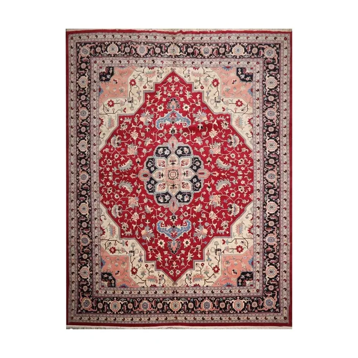 12′ x 15’3” Palace Hand Knotted 100% Wool Romanian Herizz 200 KPSI Area Rug Red