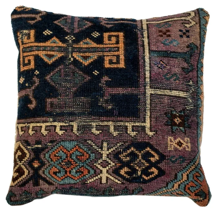 15″ x 15″ x 4″ Antique Pillow Collection Tribal Wool Pillow #015366