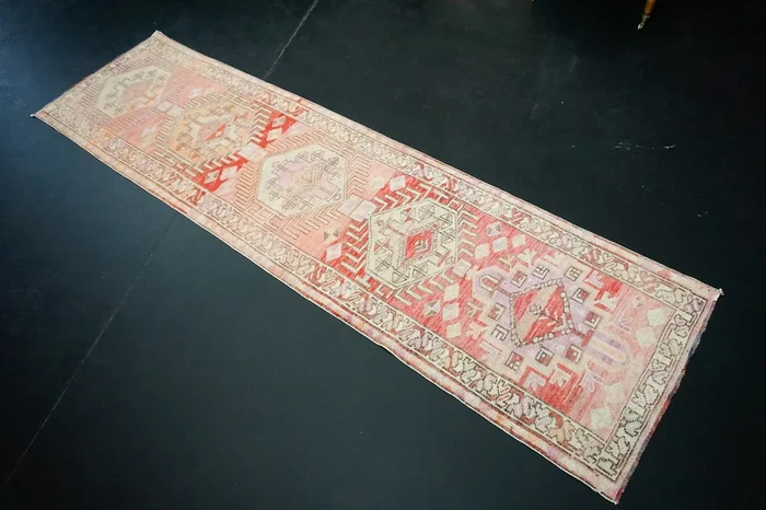 2’10 x 10’11 Herki Runner Pink, Cream and Apricot ‘2457