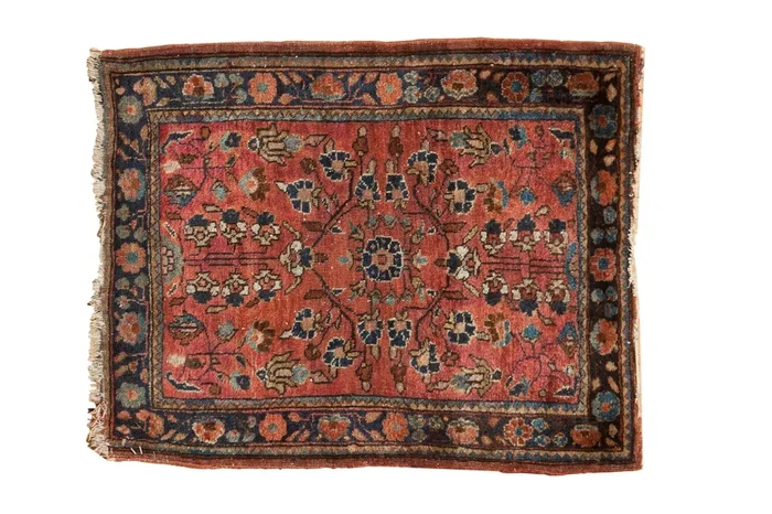 2×2.5 Vintage Sarouk Square Rug Mat