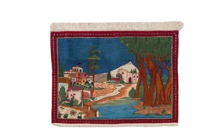 2×3 Vintage Kashan Rug Mat