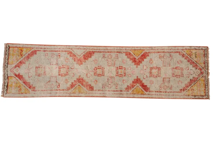 2×7.5 Vintage Distressed Fragment Oushak Rug Runner