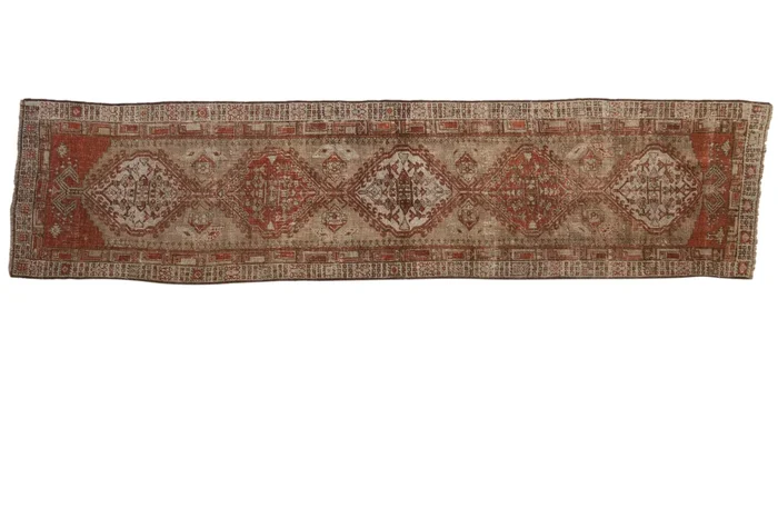 2.5×10 Vintage Distressed Fragment Serab Rug Runner