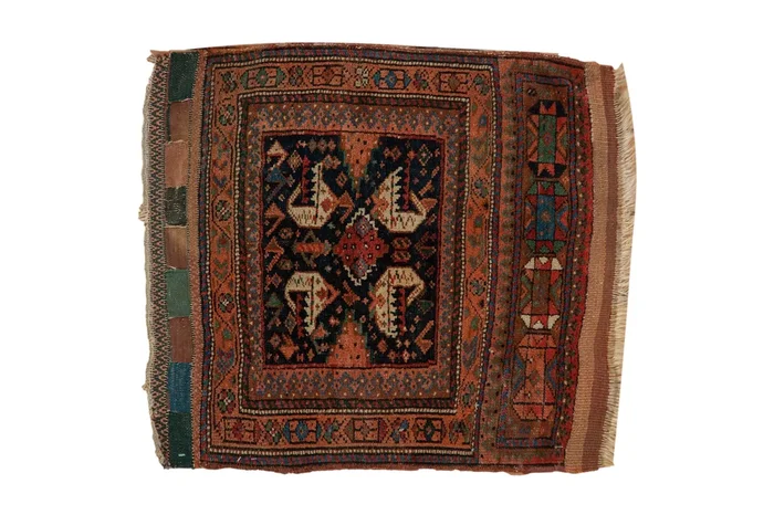 2.5×2.5 Antique Saddle Bag Afshar Square Rug Mat