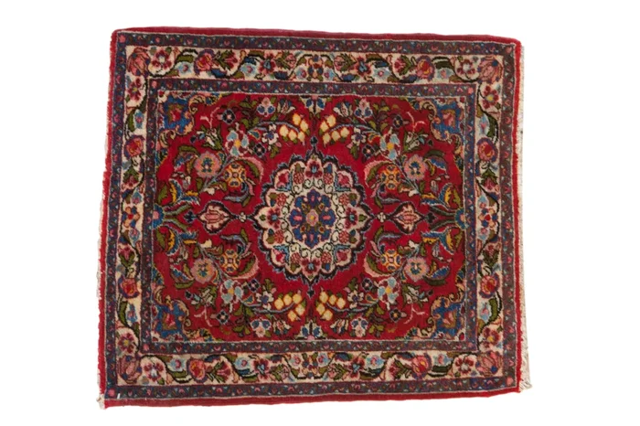 2.5×2.5 Vintage Qazvin Square Rug Mat