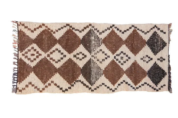 2.5×5.5 Vintage Fragment Moroccan Rug Runner