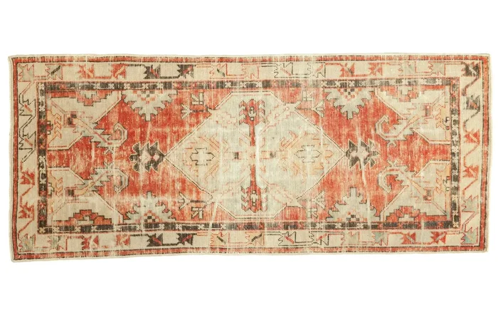 2.5×6 Vintage Distressed Oushak Rug Runner