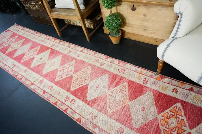 2’6 x 13’ Herki Runner Muted Red, Violet, Cream & Beige ‘2724