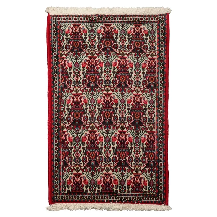 2’2”x3’7” Hand Knotted Wool Ivory Abadeh Traditional Rug