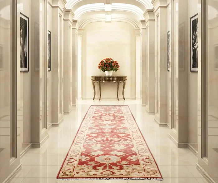 2’3”x11’11” Hand Knotted Oushak 100% Wool Oushak Traditional Oriental Area Rug Rust, Beige Color Runner