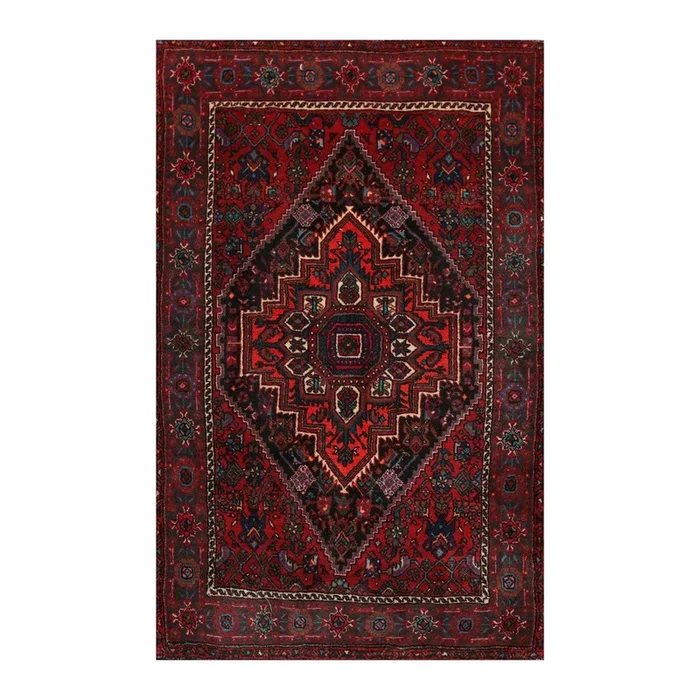 2’7”x4’1” Hand Knotted Wool Tribal Traditional 200 KPSI Plus Pile Area Rug Red