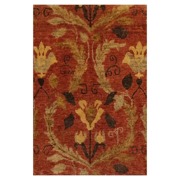 2’x3′ Hand Knotted 100% Wool Traditional Oushak Oriental Area Rug Terracotta