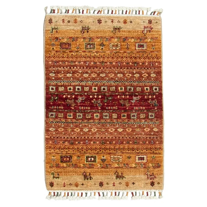 2′ 0″ x 2′ 11″ (02×03) Pakistani Kazak Wool Rug #016360