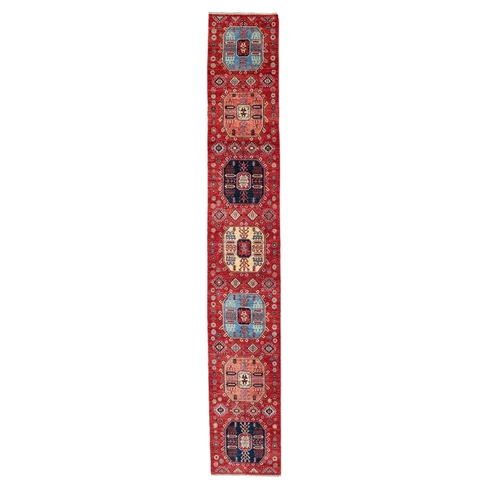 2′ 5″ x 15′ 9″ (02×16) Afghan Mamluk Wool Rug #015745