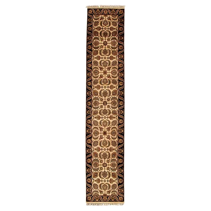 2′ 6″ x 12′ 7″ (03×13) Indo Transitional Wool Rug #010248