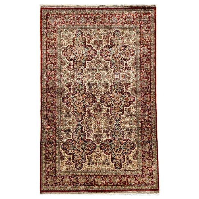 2′ 6″ x 4′ 0″ (03×04) Sino Qum Silk Rug #002856