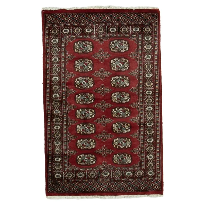2′ 7″ x 4′ 2″ (03×04) Pakistani Bokhara Wool Rug #016321