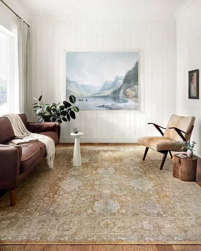 2′-7″ x 4′ Gold/Sand Rectangular Accent Rug by Loloi Chris Loves Julia x Rosemarie Collection ROE-01