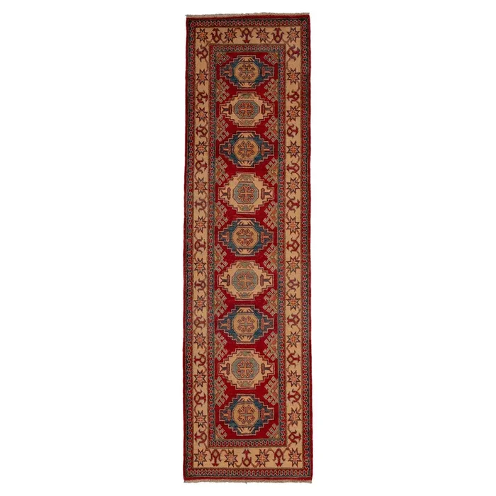 2′ 9″ x 10′ 0″ (03×10) Pakistani Kazak Wool Rug #008558