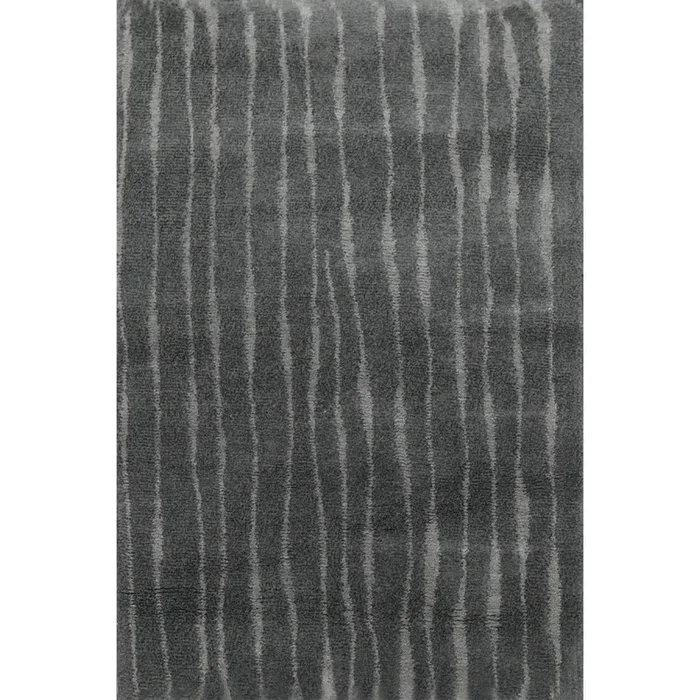2′ x 3′ Hand Knotted Wool & Silk Modern Tibetan Oriental Area Rug Gray