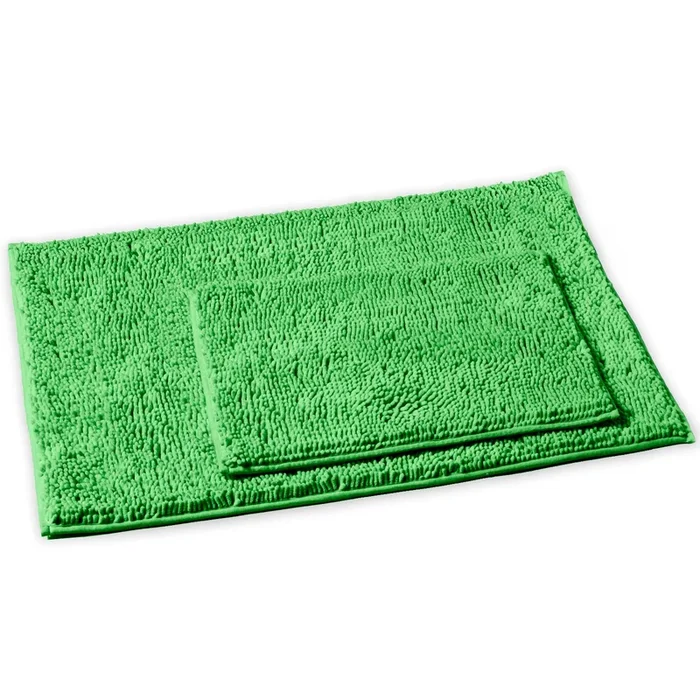 2-Piece Rectangular Mats Set, Large, Green