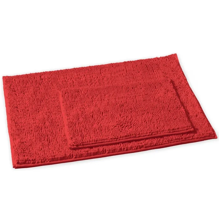 2-Piece Rectangular Mats Set, Large, Red
