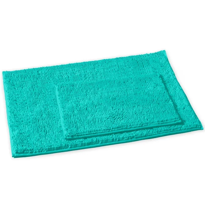 2-Piece Rectangular Mats Set, Large, Turquoise