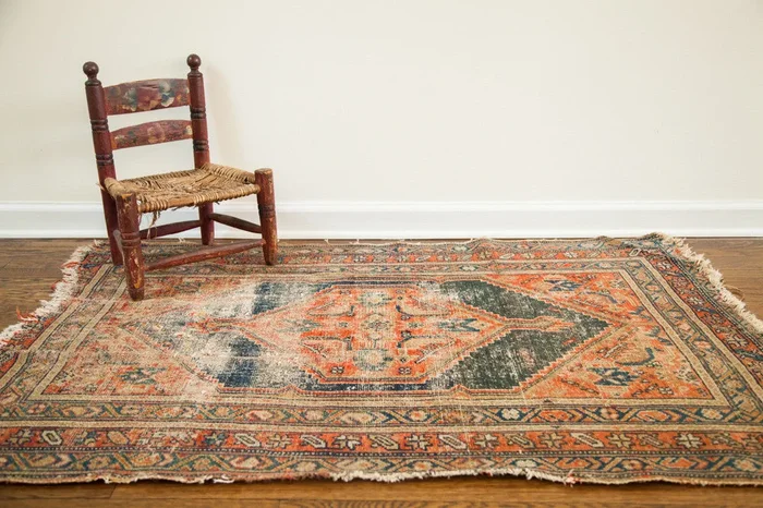 3×4.5 Antique Worn Tribal Rug