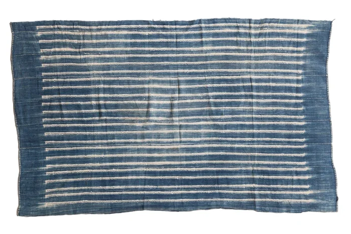 3×5.5 Batik Indigo African Textile Throw