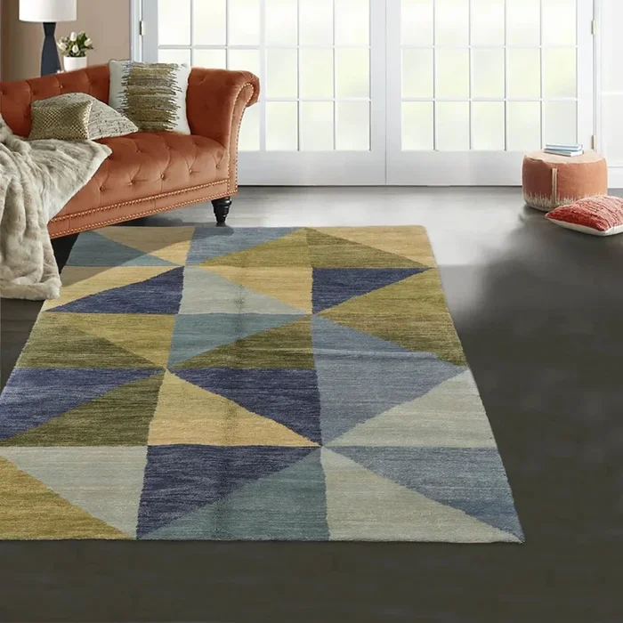 3×5 Blue, Green Hand Knotted Tibetan 100% Wool Michaelian & Kohlberg Traditional Oriental Area Rug