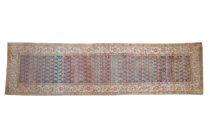3.5×12.5 Vintage Distressed Malayer Rug Runner