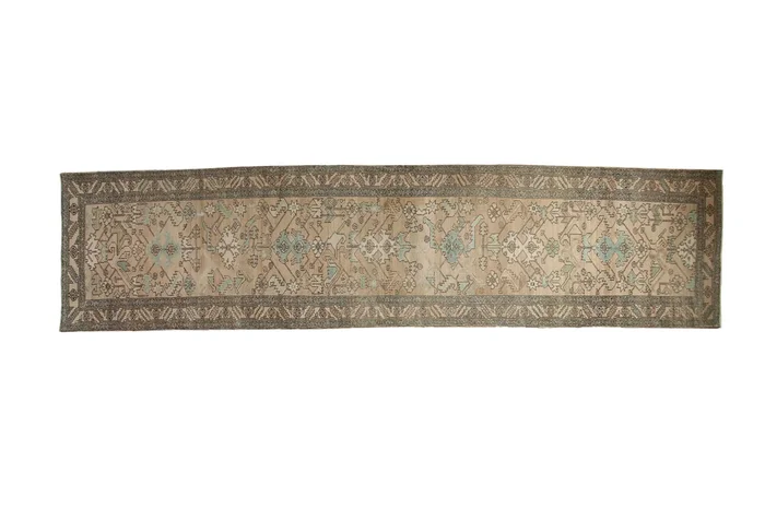 3.5×14.5 Vintage Distressed Heriz Rug Runner