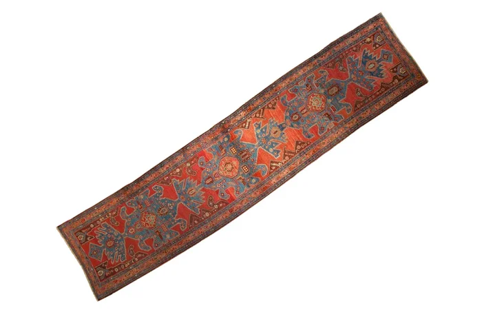 3.5×16.5 Antique Heriz Rug Runner