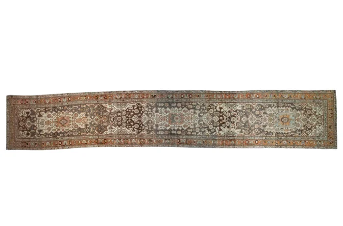 3.5×20.5 Vintage Fine Distressed Malayer Rug Runner