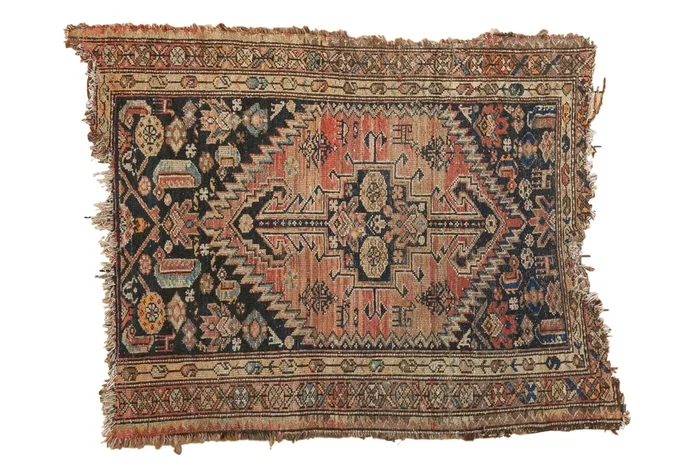 3.5×4.5 Antique Tattered Malayer Square Rug