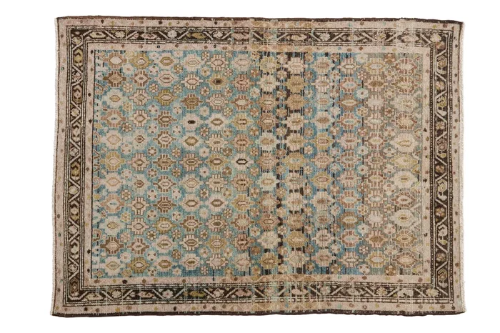 3.5×4.5 Vintage Distressed Malayer Square Rug